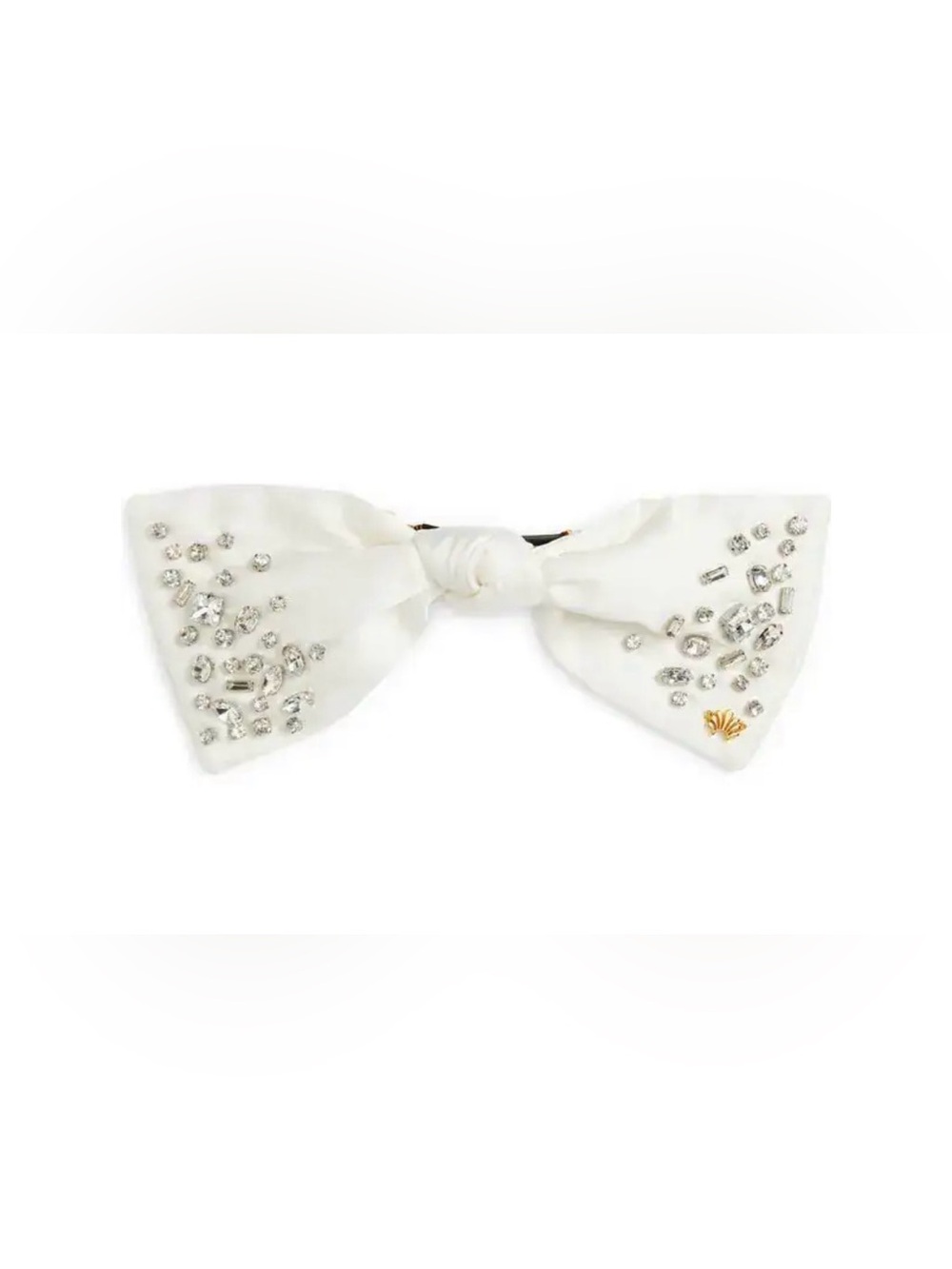 Lele Sadoughi, NWT White Crystal-Embellished Bow Headband diamond 💎 birthstone